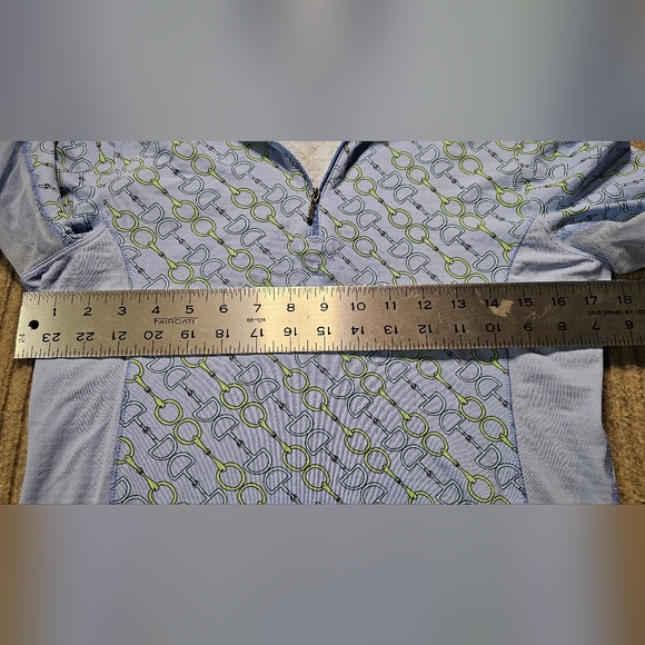 Dover Saddlery Riding Sport size M 1/4 zip pullover top equestrian Horsebit. - Picture 2 of 4